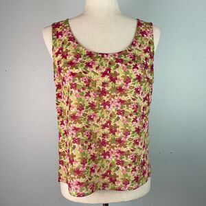 Emma James Floral Tank Style Blouse Top Size 6 EUC